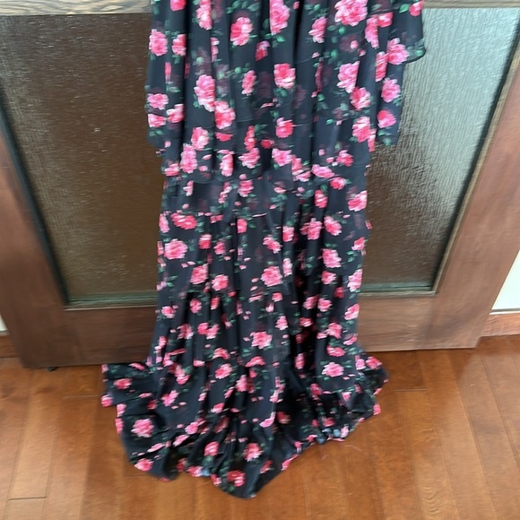 Floral One-Shoulder Evening Dress size 8. - Picture 10 of 11